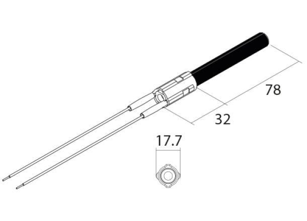 PSx-2-240-B Pelet sobaları ve pelet kazanları için seramik ateşleyici - Çizim 