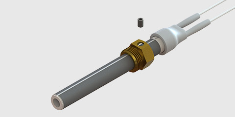 PSx-5-240-B candeletta ceramica per stufe a pellet PSx-5 candeletta ceramica dettagli della flangia esagonale regolabile
