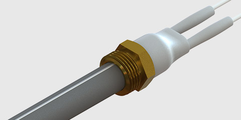 PSx-7-240-B candeletta ceramica per stufe a pellet PSx-7 ceramic igniter round ceramic flange details