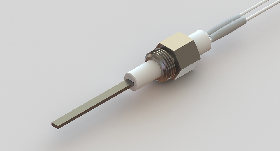 Silicon nitride hot surface igniter as flame temperature sensor Silicon nitride hot surface igniter as flame temperature sensor