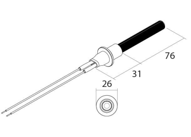 PSx-1-240-B Keramik Glühzünder Zeichnung