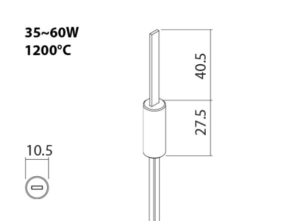 SNx-11-100 HSI ceramic igniter drawing