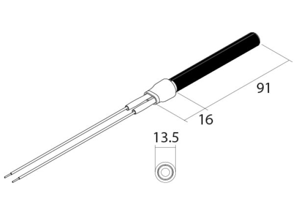 PSx-3-240-B Keramik Glühzünder Zeichnung  