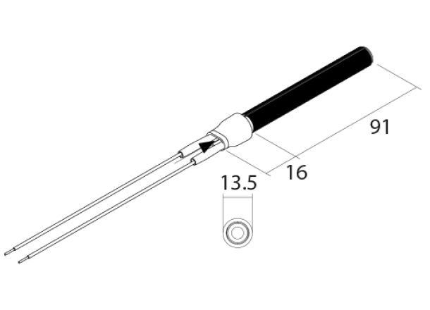 PSx-4-240-B Keramik Glühzünder Zeichnung  