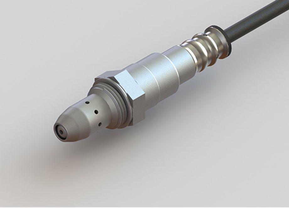 Wide band oxygen sensor for gas and H2 burner